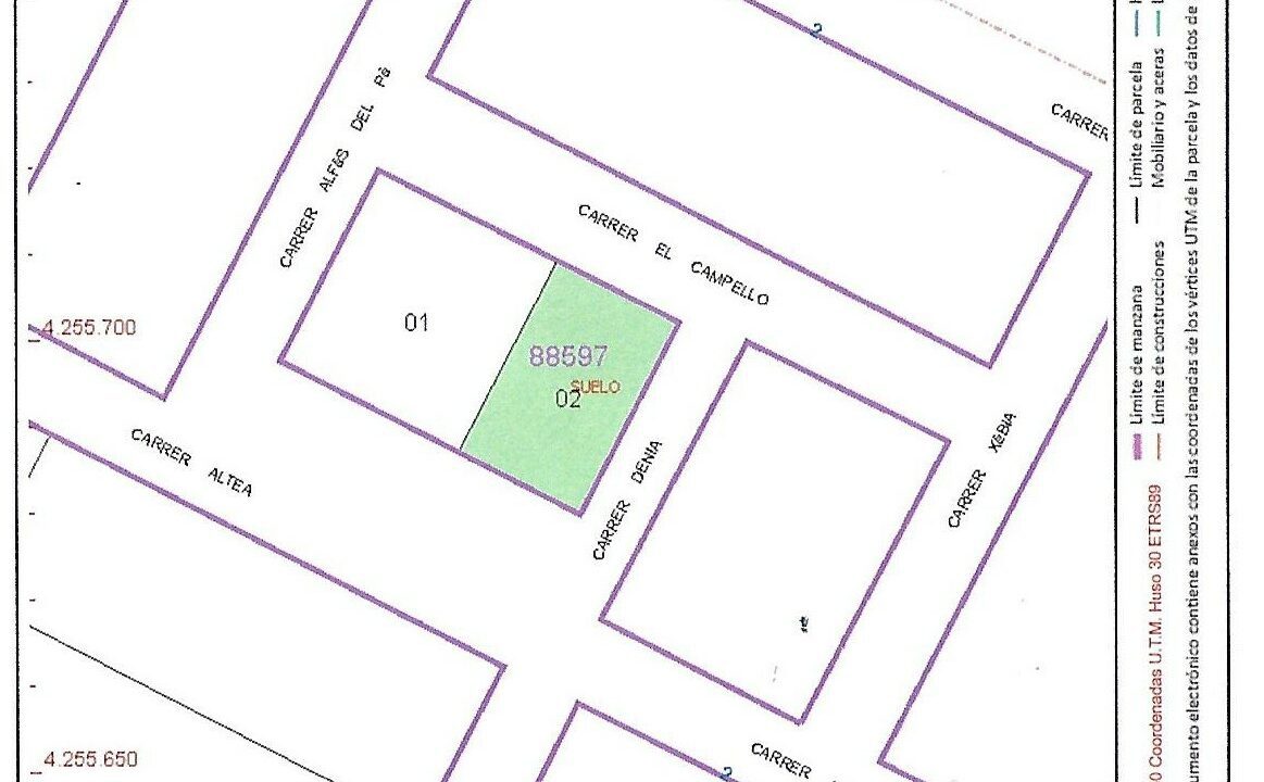 datos catastrales solar calle el campello